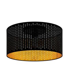 Настенно-потолоч свет-к VARILLAS, [1х40W(E27), сталь, черный/текстиль, черный, золотой]