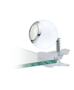 Светодиод. светильник на прищепке BIMEDA, [1x3,3W(GU10), L135, сталь, пластик, белый, хром]
