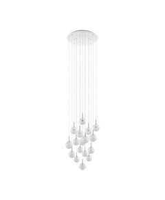 Светодиод. подвес MONTEFIO 2 [17х5W(LED), ?780, H3200, нерж. cталь, хром/cтекло, хрусталь, бел]