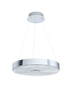 Cветод. подвес ESCORIHUEL [19W(LED), ?380, H1500, сталь, хром/ cтекло с крист., прозрачный]