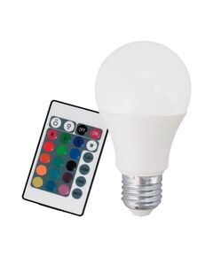 Лампа светодиодная диммируемая RGB с пультом упр-я EGLO A60 [9W (E27), 3000K, 860lm, 3 шт. в комплекте]