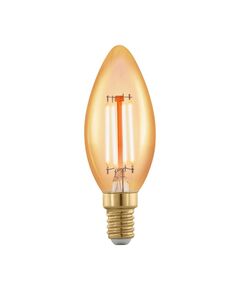 Лампа светодиодная филаментная диммируемая EGLO "Свеча" [4W (E14), L98, 1700K, 320lm, золотая]