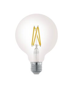 Лампа светодиодная филаментная диммируемая EGLO G95 [6W (E27), 2700K, 806lm, прозрачный]