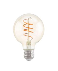 Лампа светодиодная филаментная EGLO "Спираль" G80 [4W (E27), L120, 2200K, 260lm, янтарь]