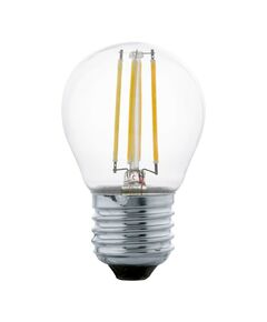 Светодиод. филаментная лампа EGLO G45 [4W (E14), L80, 2700K, 470lm, прозрачный]