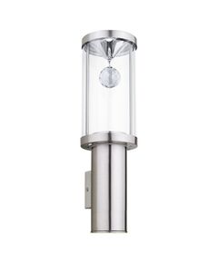 Уличный светодиодный светильник настенный TRONO 2 [1х3W (GU10); 1х3,7W (LED), H350, нерж. сталь/кристалл]