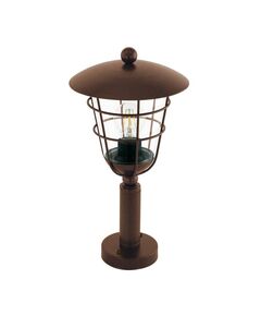 Уличный светильник напольный PULFERO 1 [1х60W (E27), H415, сталь, коричневый/пластик, прозрачный]