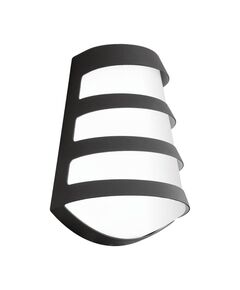 Уличный светодиодный настенный светильник PASAIA [4,5W(LED), IP44, L195, H280, A130, алюминий, антрацит/пластик, белый]