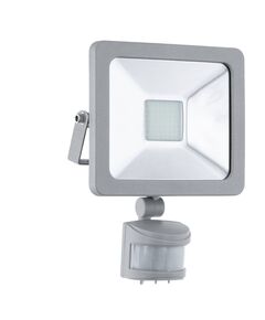 Уличный светодиодный светильник настенный FAEDO 1 [с датчиком движ., 20W (LED), 160х220,  алюминий, серебряный/стекло]