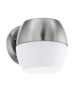 Уличный светодиодный светильник настенный ONCALA [11W(LED), H140, L150,  нержав. сталь/cатин. стекло, белый]