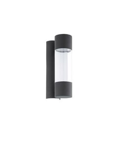 Уличный светодиодный светильник настенный ROBLEDO [2х3,7W(LED), H260,  нерж. сталь, антрацит/пластик, прозрачный]