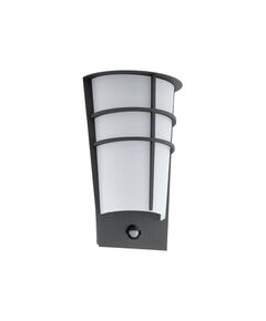Уличный светодиодный светильник настенный BREGANZO 1 [с датчиком движения  ,  2х2,5W(LED), H300, гальв. сталь, антрацит/пластик, белый]