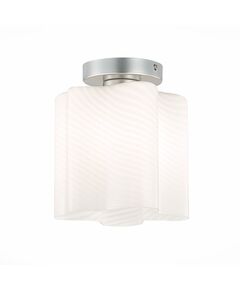 Светильник потолочный ST-Luce Onde [Серебристый/Белый с полосками E27 1*60W]