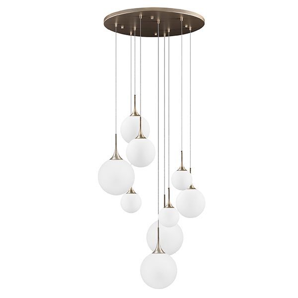 Люстра GLOBO [9х40W  E14 champagne gold/white (в комплекте)]
