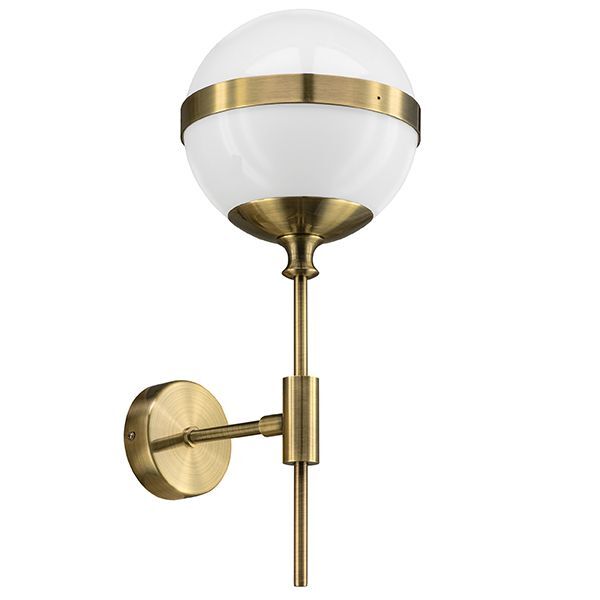 Бра GLOBO [1х40W  E14 electroplating bronze/white (в комплекте)]