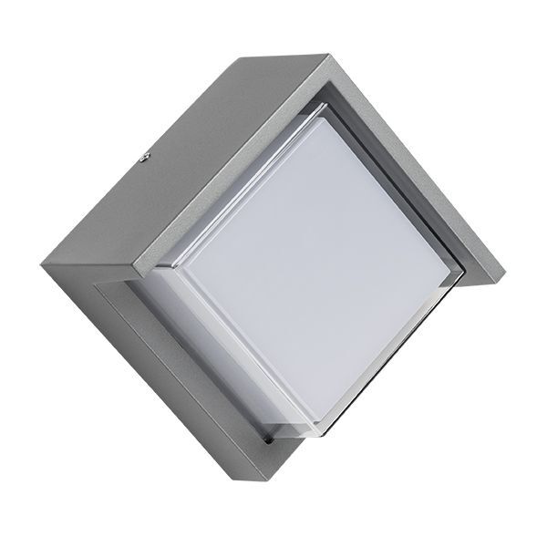 Светильник PALETTO QUAD[ LED 15W 550LM 180G СЕРЫЙ 3000K IP54 (в комплекте)]