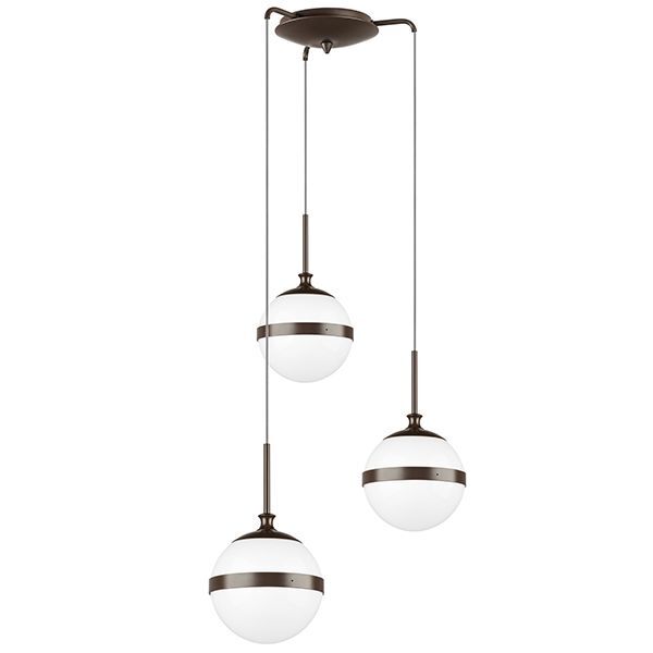 Люстра GLOBO [3х40W E14 black/white (в комплекте)]