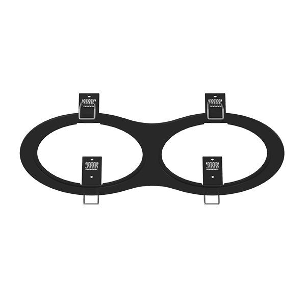 Рамка INTERO 111 [Double ROUND ЧЕРНЫЙ (в комплекте)]