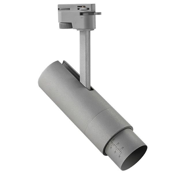 Светильник для 1-фазного трека FUOCO [LED 15W 950LM 5-60G СЕРЫЙ 4000K IP20 (в комплекте)]