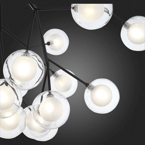 Светильник подвесной ST-Luce Demele [Черный/Прозрачный, Белый G4 LED 27*2W]
