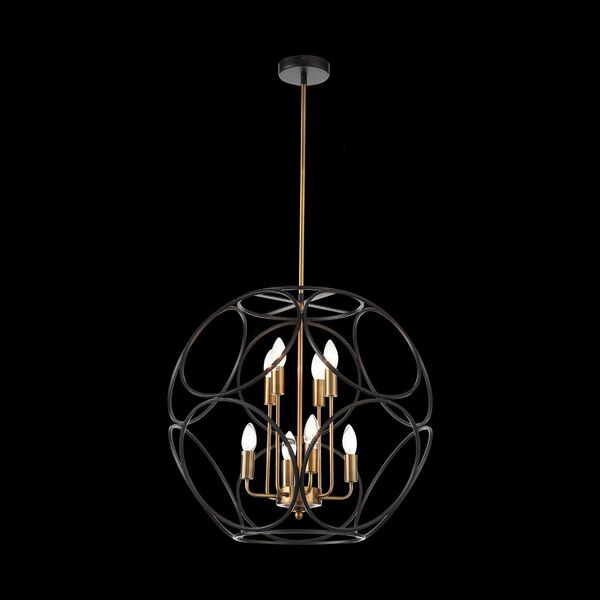 Светильник подвесной ST-Luce CEZINO [Золото/Черный E14 8*40W]