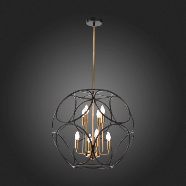 Светильник подвесной ST-Luce CEZINO [Золото/Черный E14 8*40W]