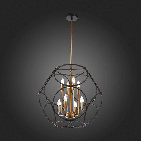 Светильник подвесной ST-Luce CEZINO [Золото/Черный E14 8*40W]