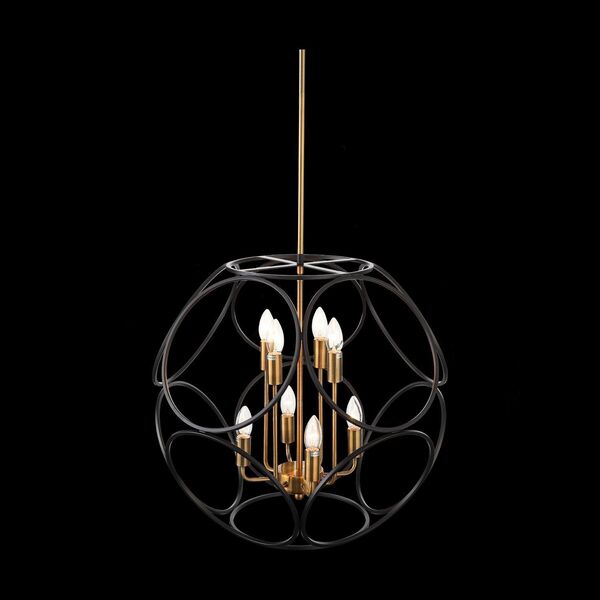 Светильник подвесной ST-Luce CEZINO [Золото/Черный E14 8*40W]