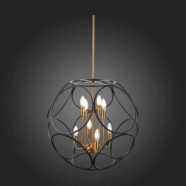 Светильник подвесной ST-Luce CEZINO [Золото/Черный E14 8*40W]