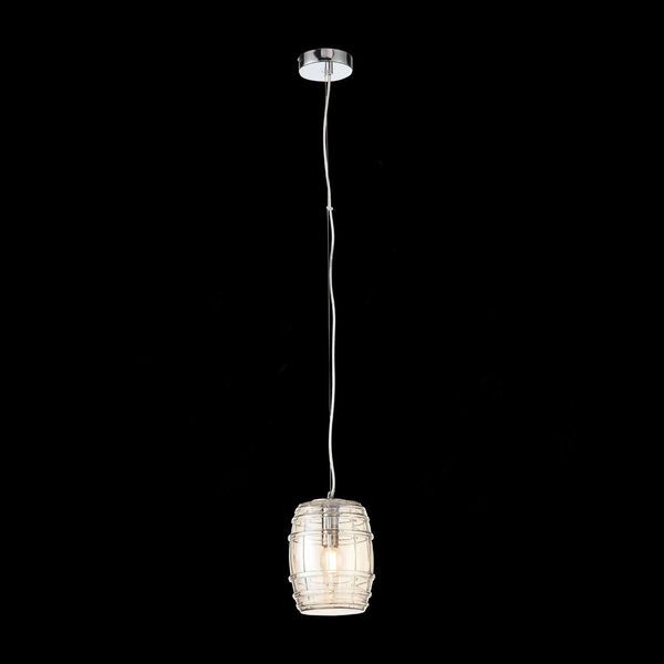 Светильник подвесной ST-Luce BARILLO [Хром/Коньячный E27 1*60W]
