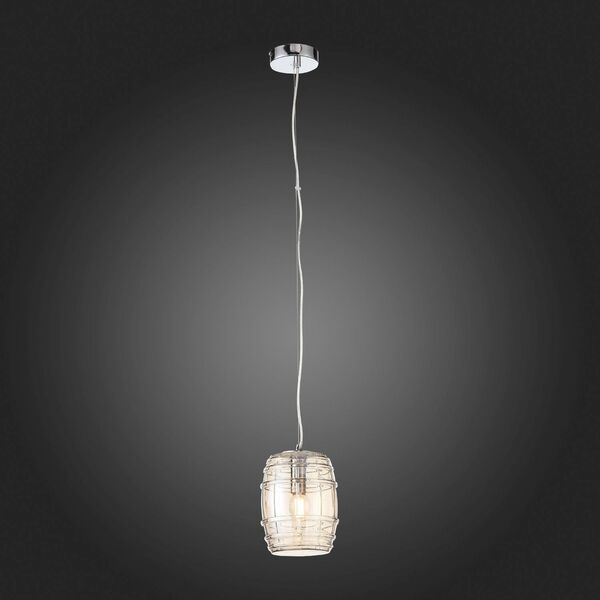 Светильник подвесной ST-Luce BARILLO [Хром/Коньячный E27 1*60W]