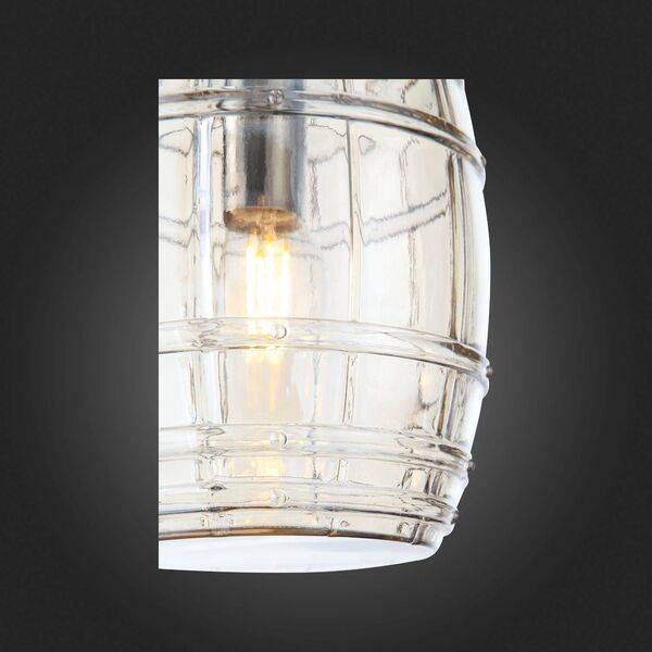 Светильник подвесной ST-Luce BARILLO [Хром/Коньячный E27 1*60W]
