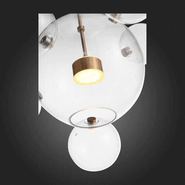 Светильник подвесной ST-Luce BOPONE [Белый, Золото/Прозрачный LED 1*14W]