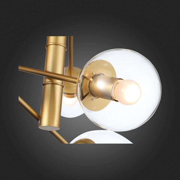 Светильник подвесной ST-Luce Liora  [Матовое золото/Прозрачный E27 8*40W]