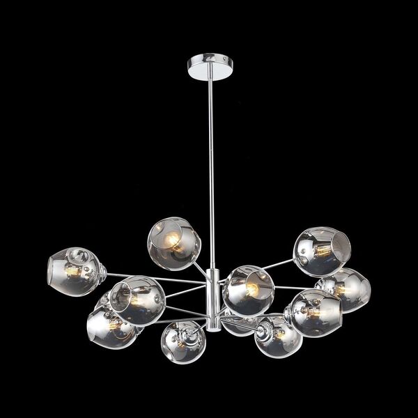Светильник подвесной ST-Luce Fovia [Хром/Дымчатый E14 12*40W]