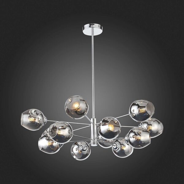 Светильник подвесной ST-Luce Fovia [Хром/Дымчатый E14 12*40W]