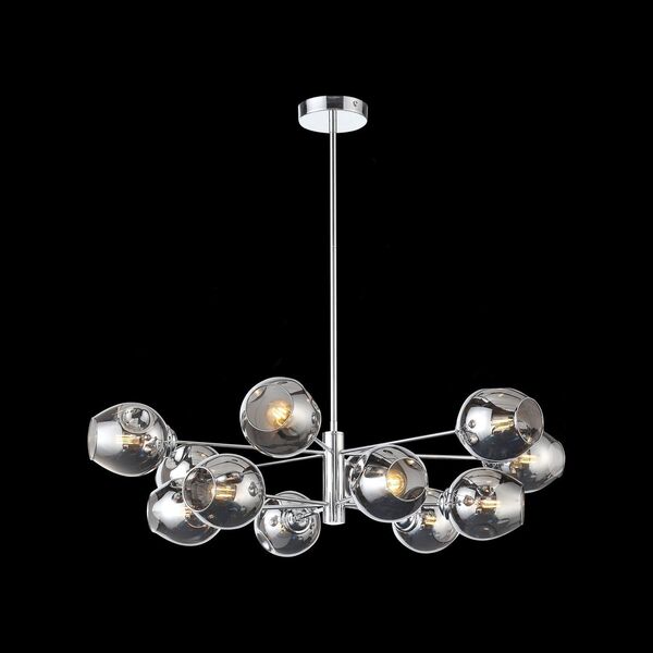 Светильник подвесной ST-Luce Fovia [Хром/Дымчатый E14 12*40W]