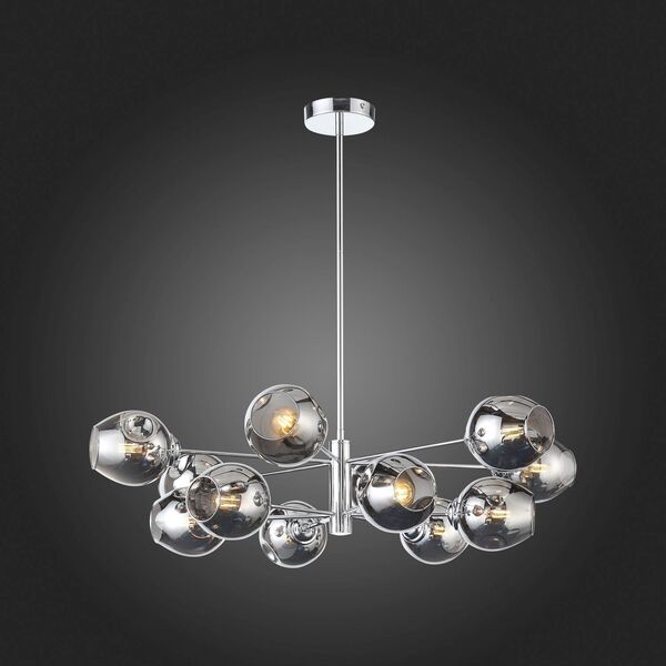 Светильник подвесной ST-Luce Fovia [Хром/Дымчатый E14 12*40W]