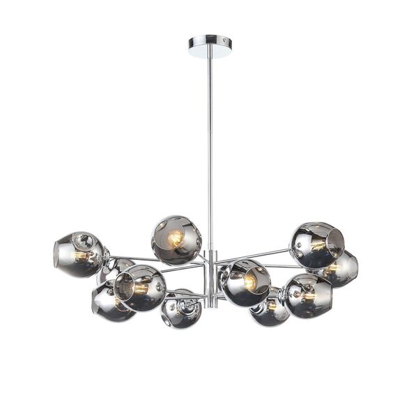 Светильник подвесной ST-Luce Fovia [Хром/Дымчатый E14 12*40W]