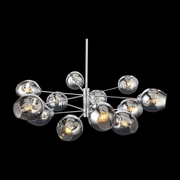 Светильник подвесной ST-Luce Fovia [Хром/Дымчатый E14 12*40W]