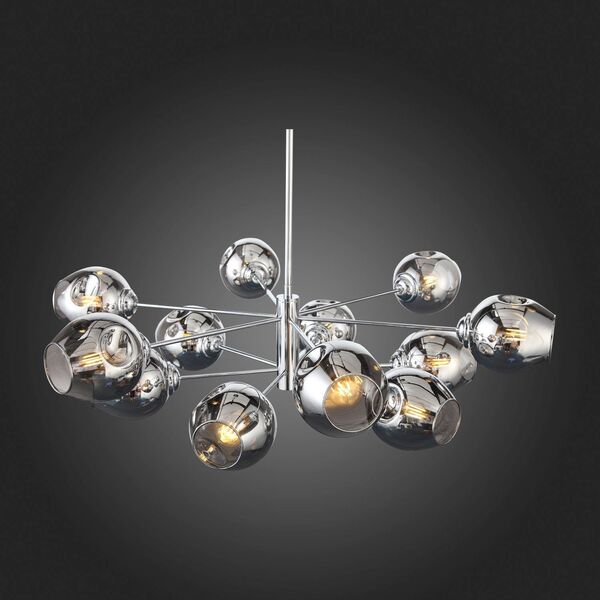Светильник подвесной ST-Luce Fovia [Хром/Дымчатый E14 12*40W]
