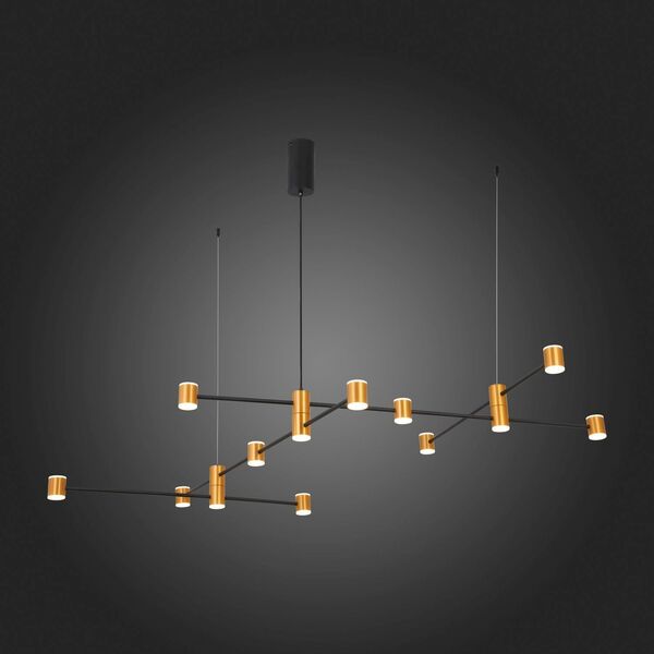Светильник подвесной ST-Luce Anichita [Золото, Черный/Белый LED 22*3W]