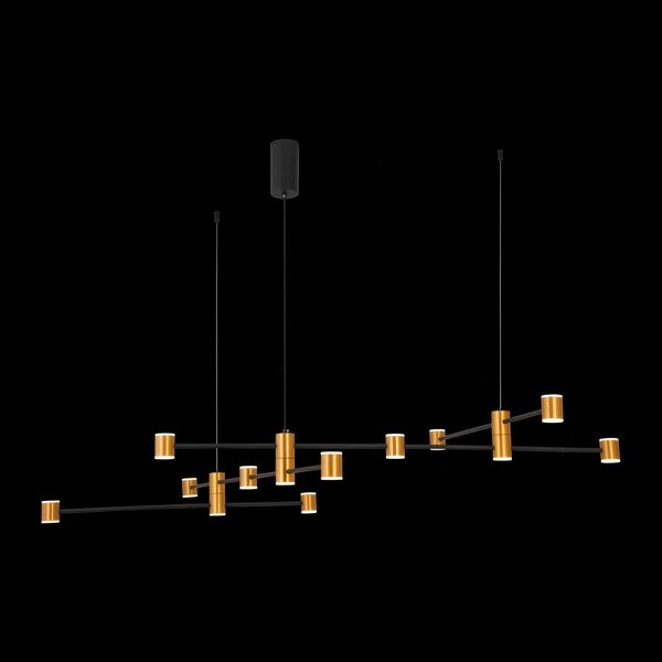 Светильник подвесной ST-Luce Anichita [Золото, Черный/Белый LED 22*3W]