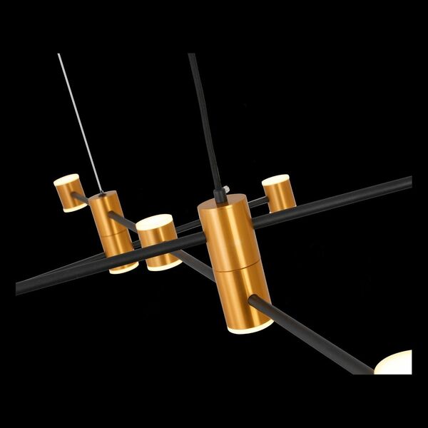 Светильник подвесной ST-Luce Anichita [Золото, Черный/Белый LED 22*3W]
