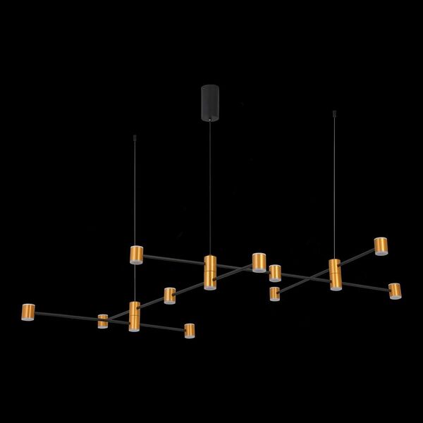 Светильник подвесной ST-Luce Anichita [Золото, Черный/Белый LED 22*3W]