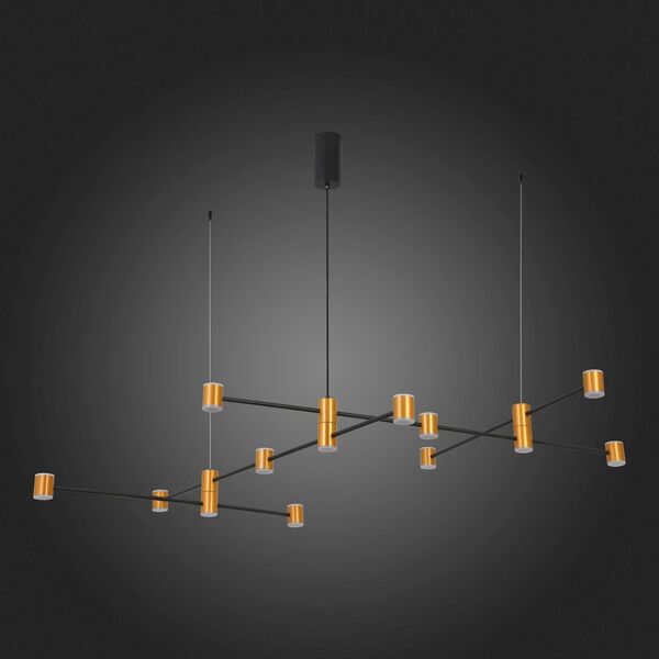 Светильник подвесной ST-Luce Anichita [Золото, Черный/Белый LED 22*3W]