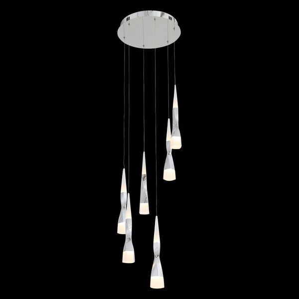 Светильник подвесной ST-Luce BOCHIE [Хром/Хром, Белый LED 6*7W]