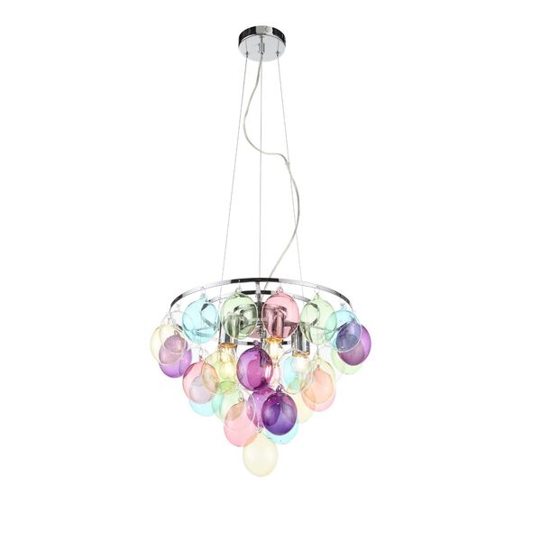 Светильник подвесной ST-Luce Sospiro [Хром/Разноцветный E27 5*60W]