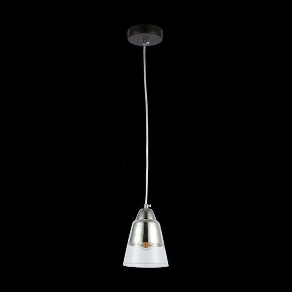 SLE102903-01 Светильник подвесной Черный, Хром/Прозрачный E27 1*40W