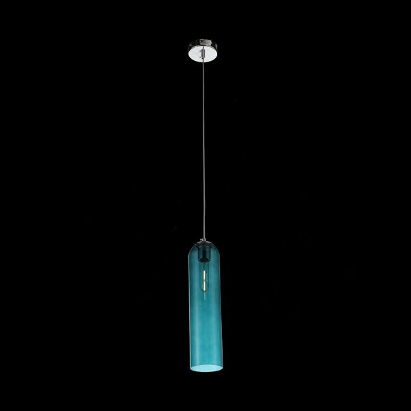 Светильник подвесной ST-Luce CALLANA [Хром/Голубой E27 1*60W]